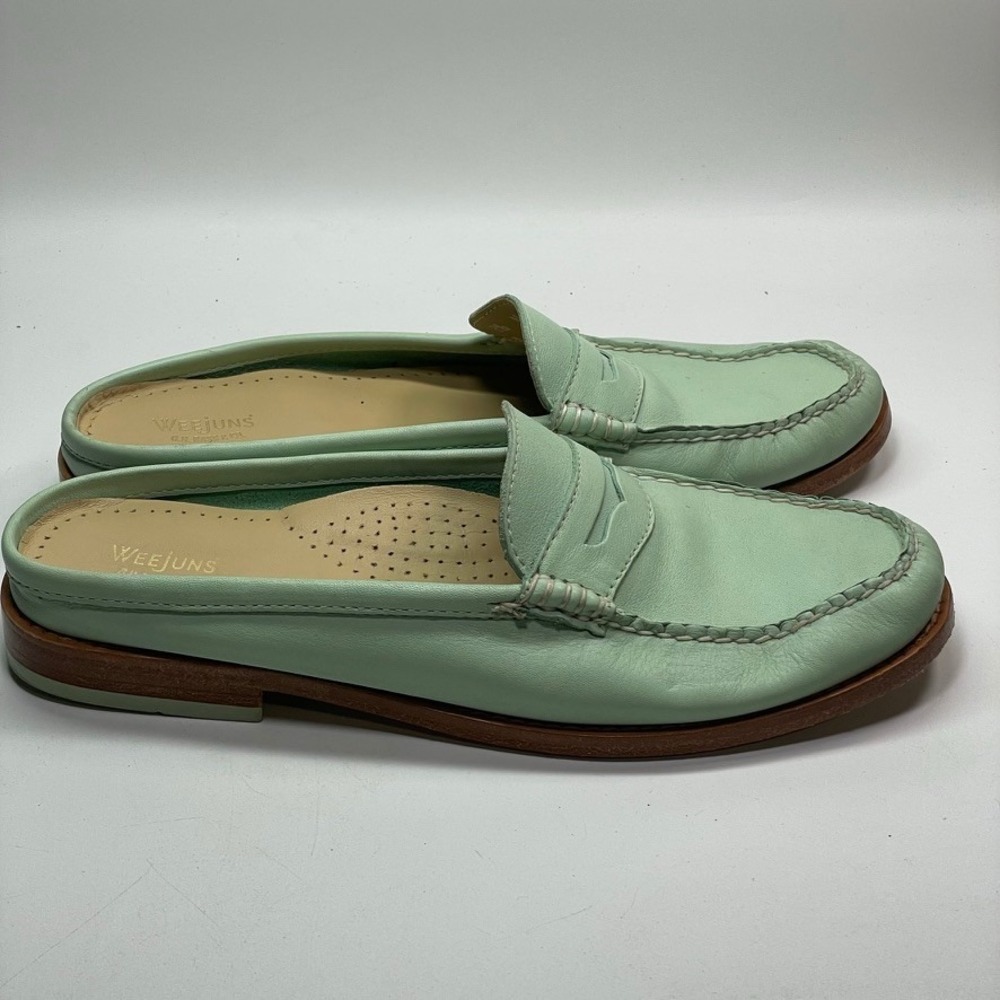 Weejuns Penny Loafer Mules Leather Slip‎ On Shoes Backless Slides Sz 8.5
